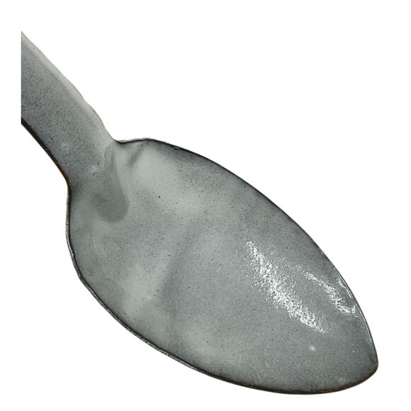 Vintage Gray Graniteware Spoon Large Farmhouse Kitchen Cookware Serving - Picture 7 of 7